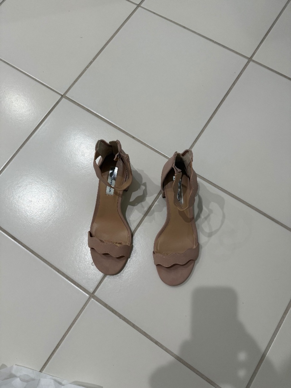 Inc. block open toe heels. Brand new. Size 7.5, Nude